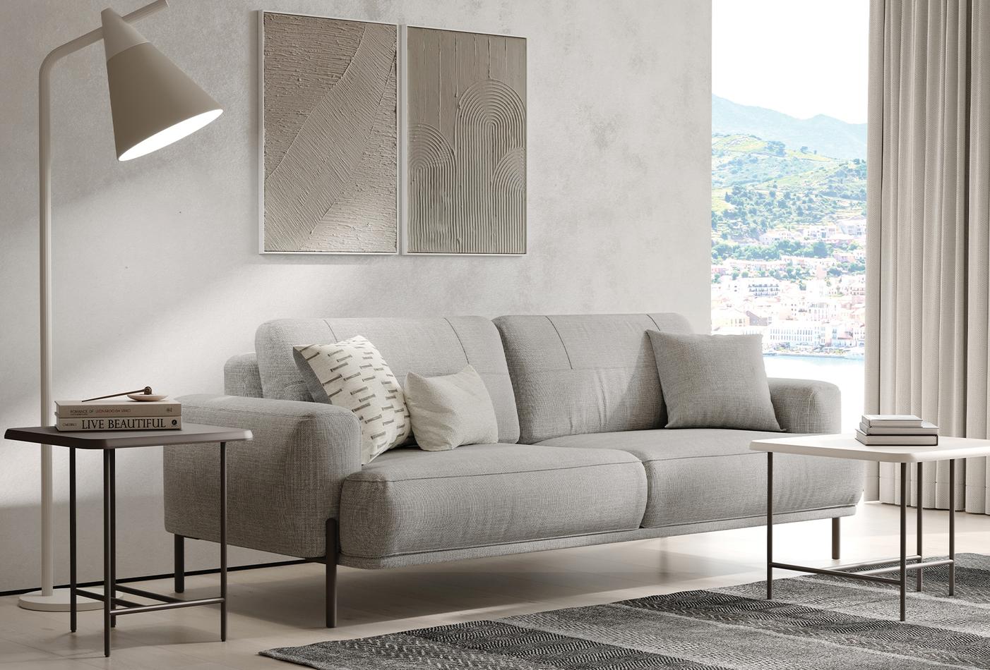 Триместен разтегателен диван «Varena» + 3 декоративни възглавници, ширина 228см