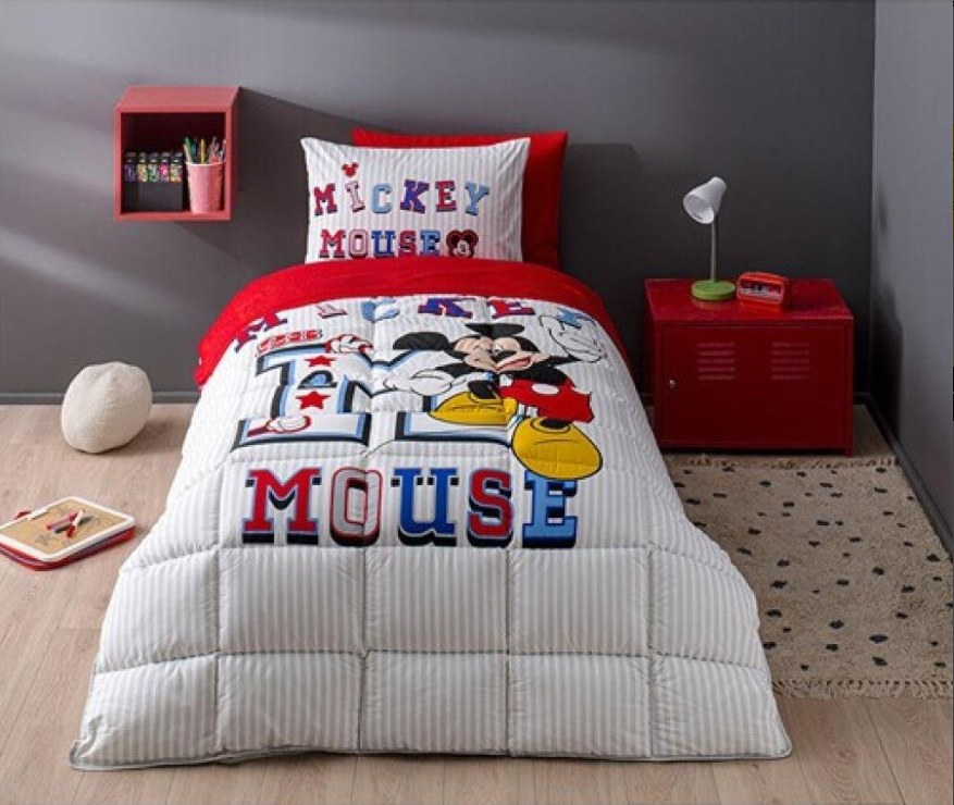 Детски спален комплект със завивка Mickey Mouse Co Gri