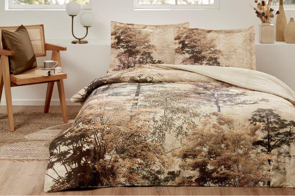 Двоен спален комплект «Oranj Tanne» - 6 части, ранфорс