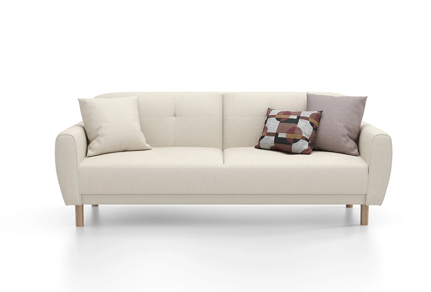 Двуместен разтегателен диван «Aldea» + 3 декоративни възглавници, ширина 188см