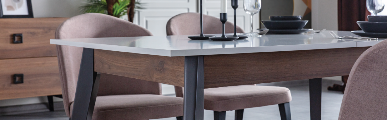 Трапезна разтегателна маса «Mayra» с размер 147х78х90см