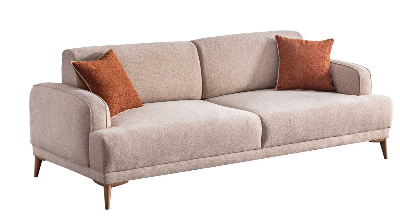 Триместен разтегателен диван «Pastel» + 2 декоративни възглавници, ширина 220см