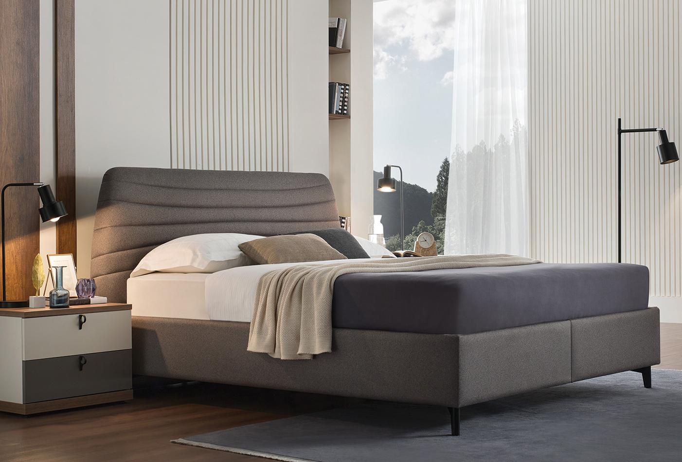 Тапицирана основа за легло «Cordell» с място за съхранение, повдигащ механизъм, система за безшумно затваряне