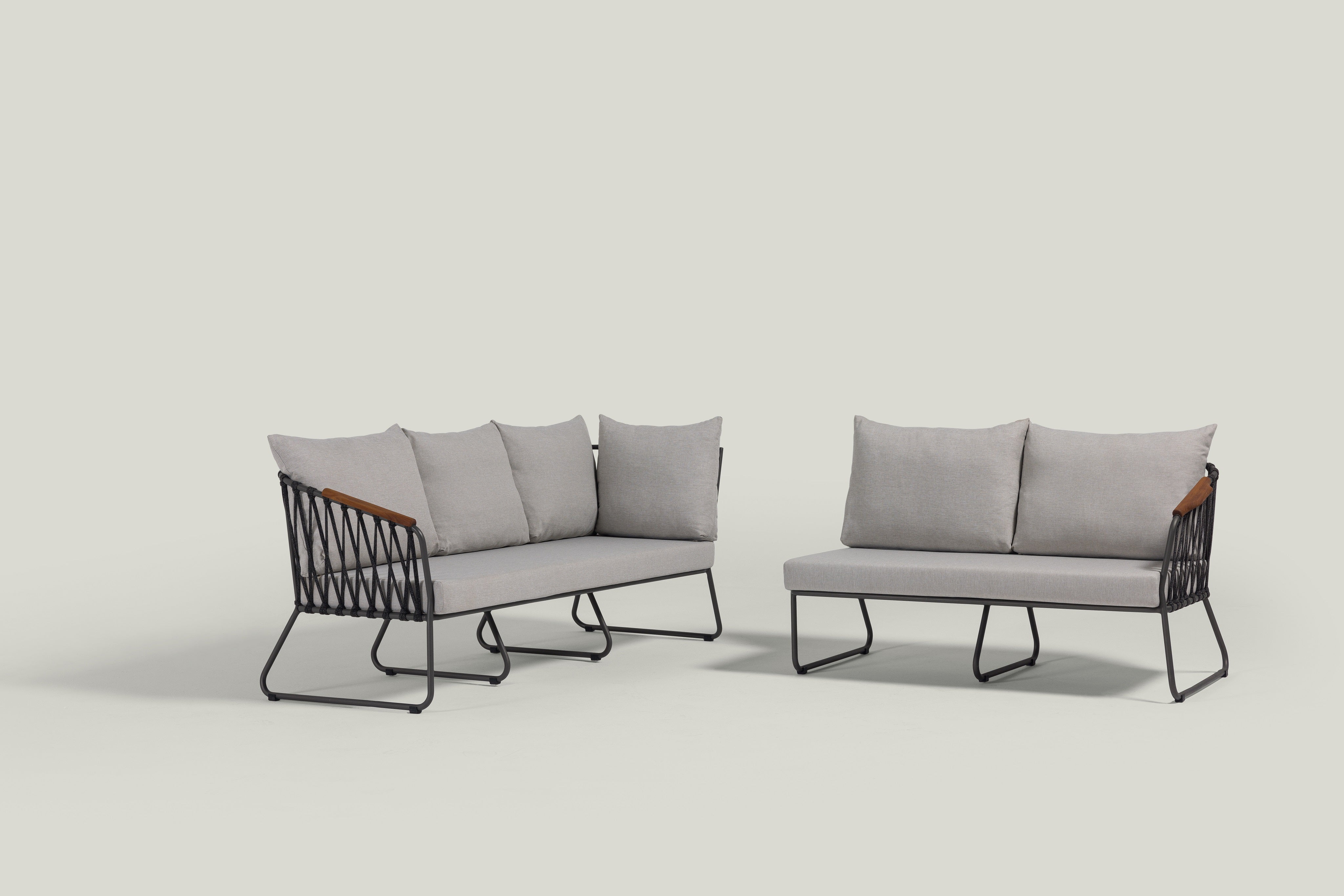 Градинско ъглово канапе «Anatolia» с африкански тик