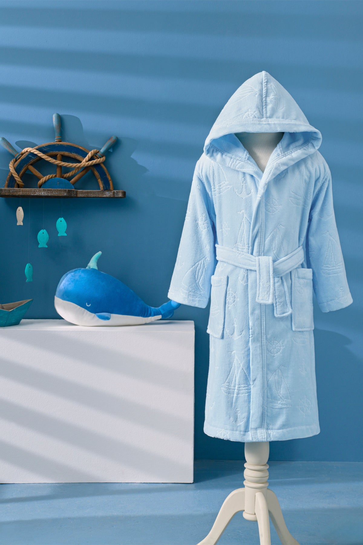 Детски халат за баня «Marine Mavi» възраст - памук, 11-12 г.