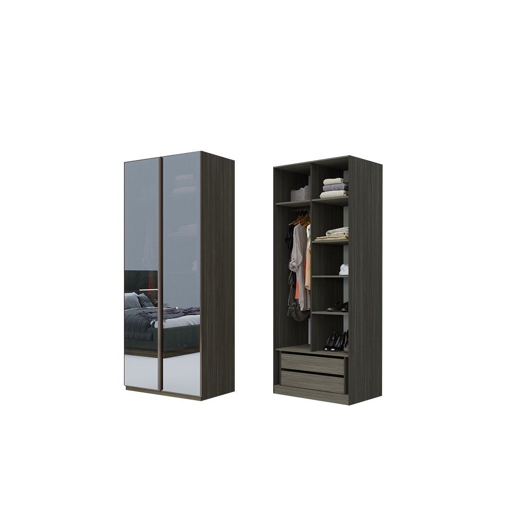 Модулен гардероб «Adessa» - 4 модула, с осветление, стъклени врати