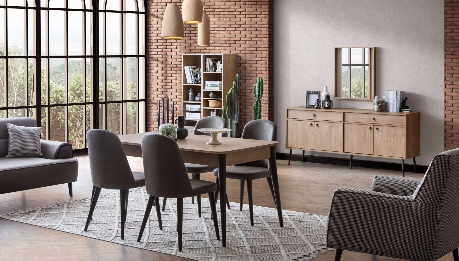 Трапезна маса «Plus» с размер 165х75х90см