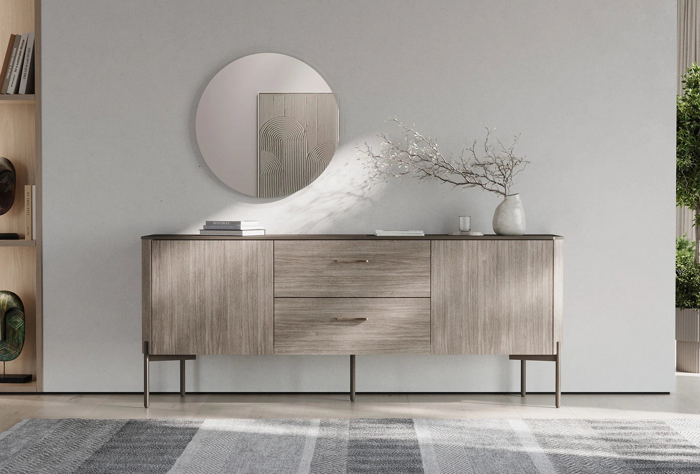 Бюфет «Varena» с две чекмеджета, размер 202х82х48см