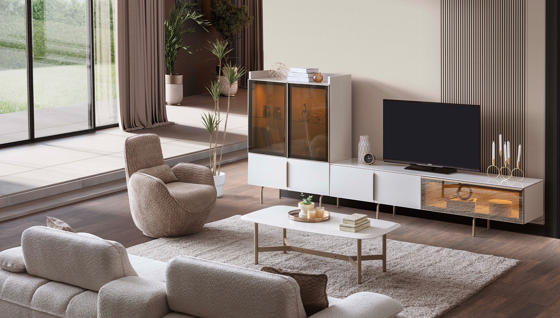 ТВ шкаф «Noble» с размер 210х34х50см