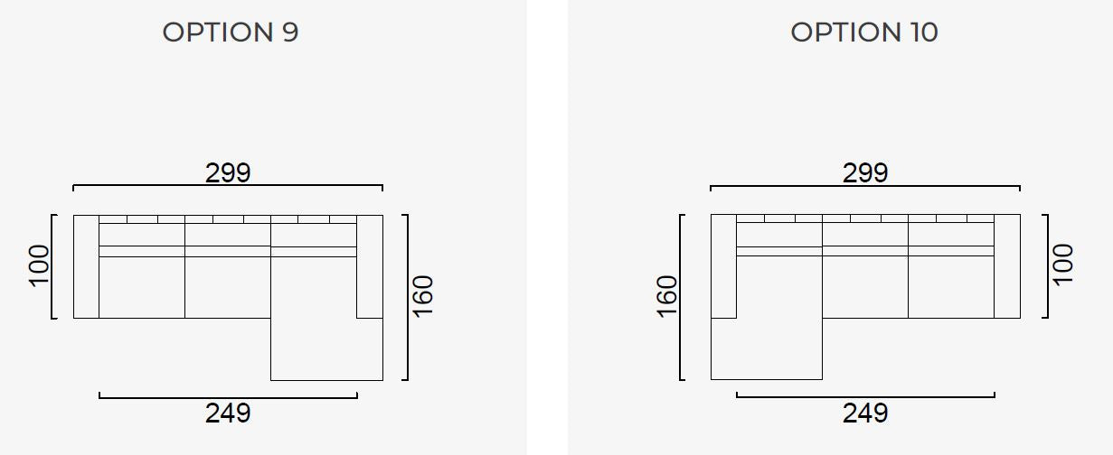 Ъглов разтегателен диван «Air Cavalli Relax» - Опция 9/10, с декоративни възглавници, ширина 299см