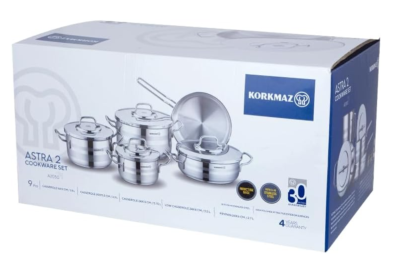 Комплект съдове за готвене «Astra 2 A2050» индукция, неръждаема стомана