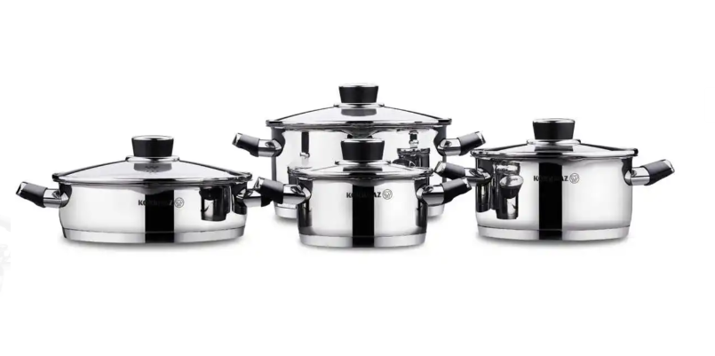 Комплект съдове за готвене «Pera A2087» индукция, неръждаема стомана