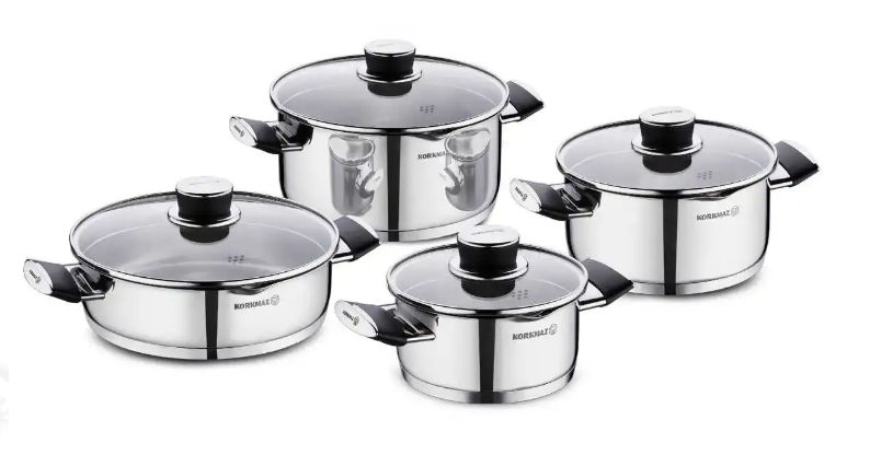 Комплект съдове за готвене «Pera A2087» индукция, неръждаема стомана