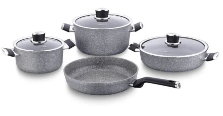 Комплект съдове за готвене «Palma A3919» с гранитно покритие