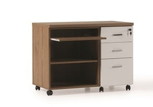 Офис шкаф «Alara Ps01» с чекмеджета, с колелца, размер 80х75х50см