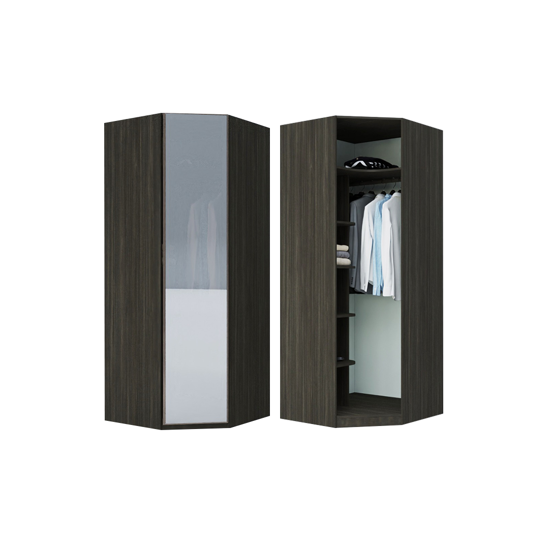 Модулен гардероб «Adessa» - 4 модула, с осветление, стъклени врати