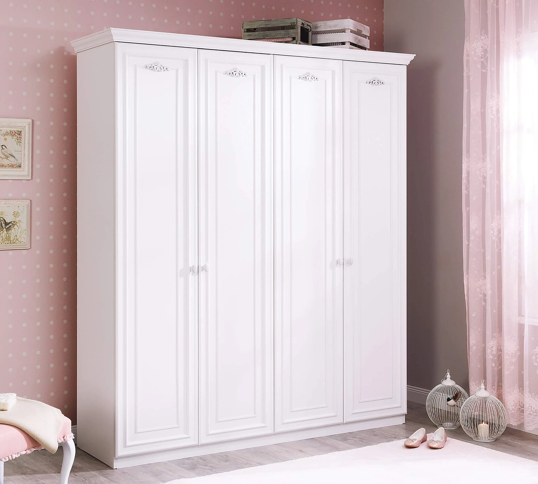 Четирикрилен гардероб «Romantica» - ширина 188см