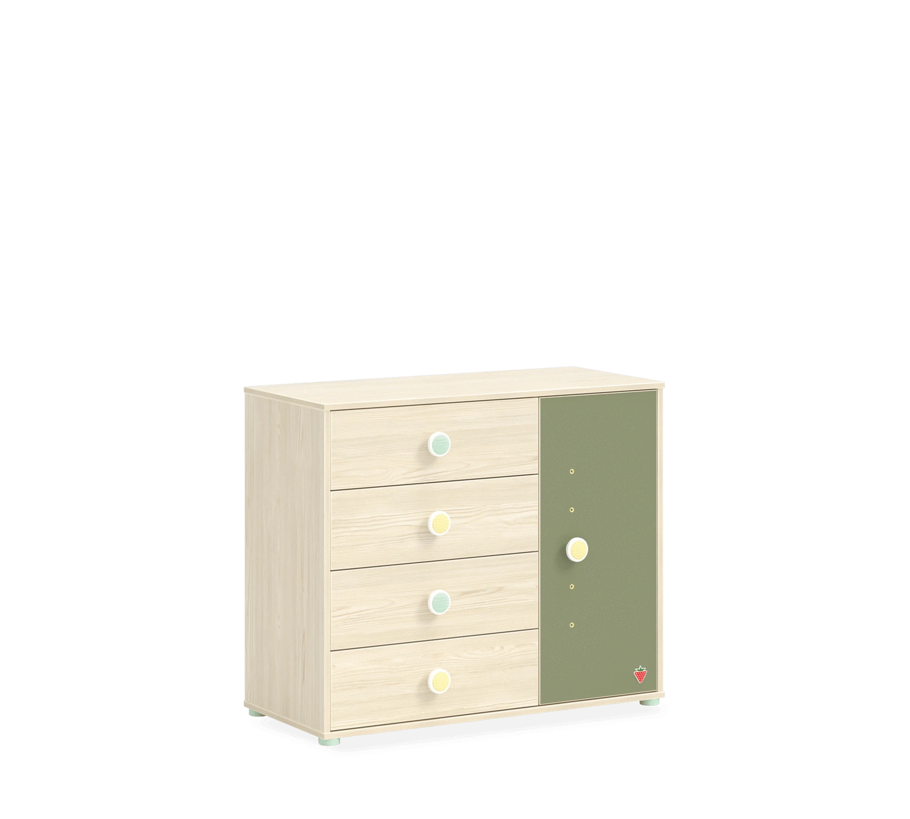 Скрин «Montes Natural» с четири чекмеджета и шкаф, размер 98х83х47см