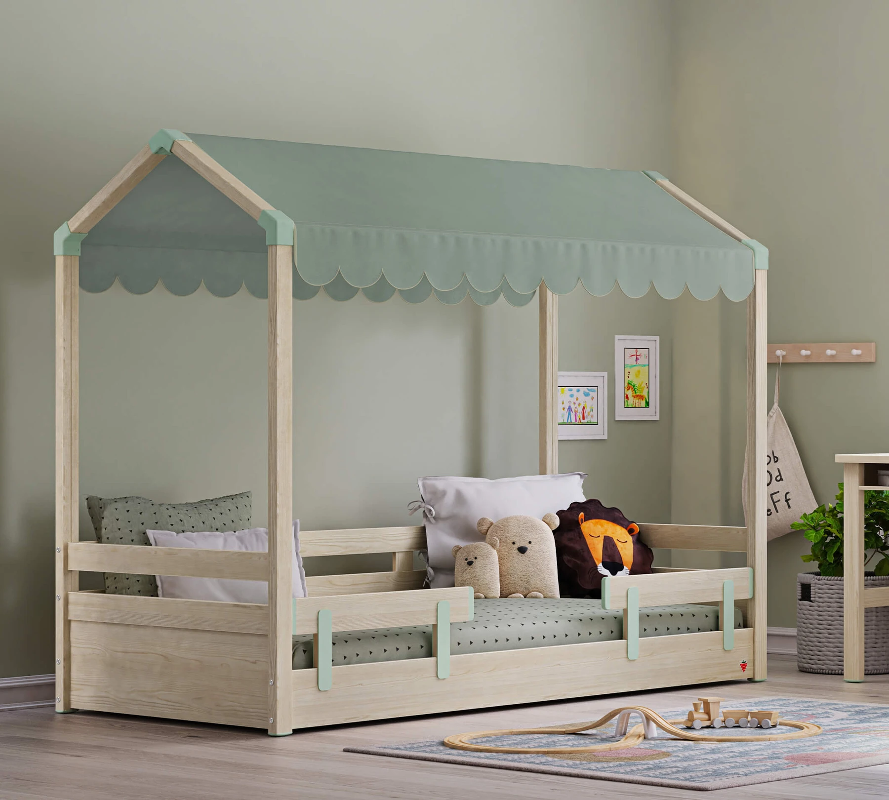 Предпазна преграда за легло «Montes Natural» с размер 72х2.5х31см