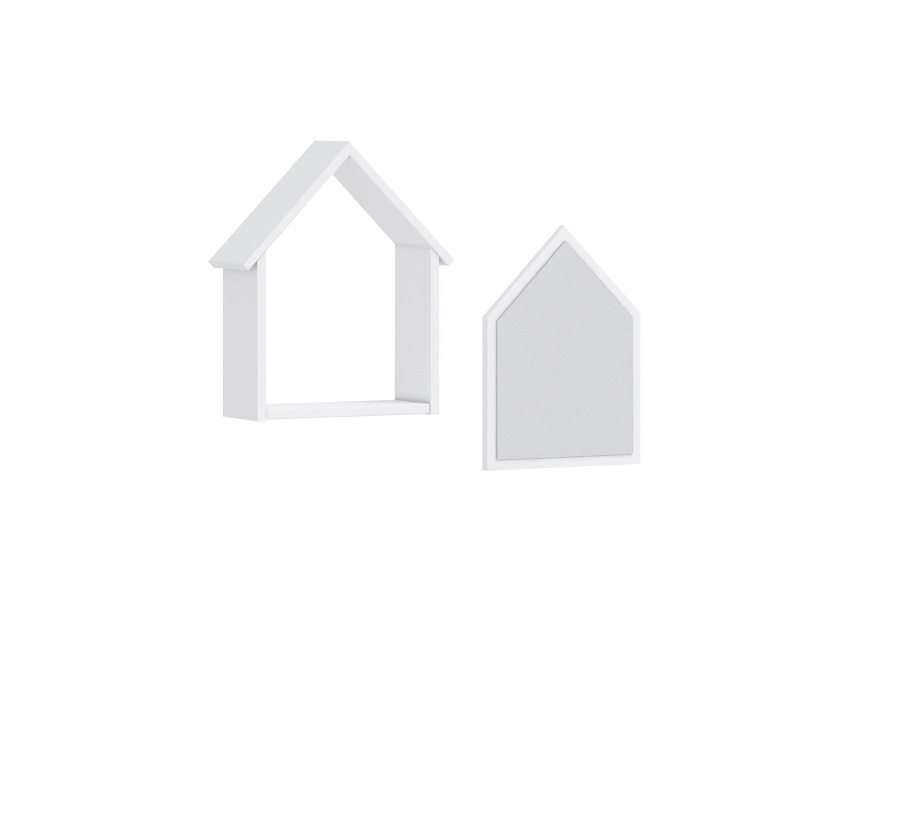 Огледало «Montes White» + етажерка, размер 38х43х12см