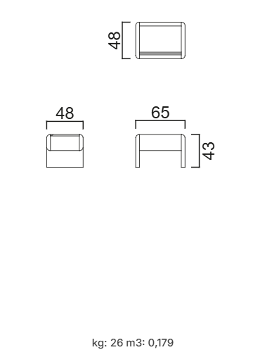 Нощно шкафче «Aqua» + чекмедже, естествен фурнир, размер 65х43х48см