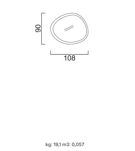 Огледало за скрин «Aqua» с размер 108х90х5см