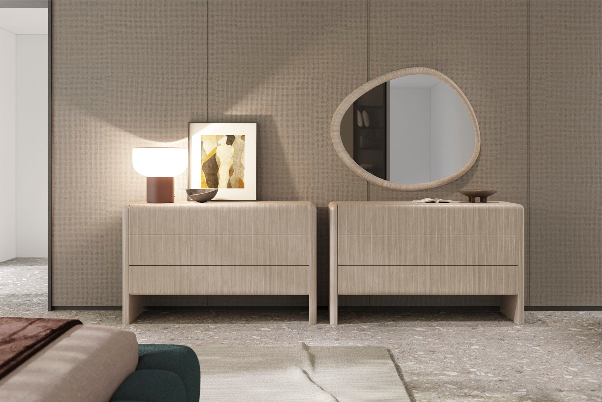 Скрин «Aqua» с три чекмеджета, размер 130х80х48см