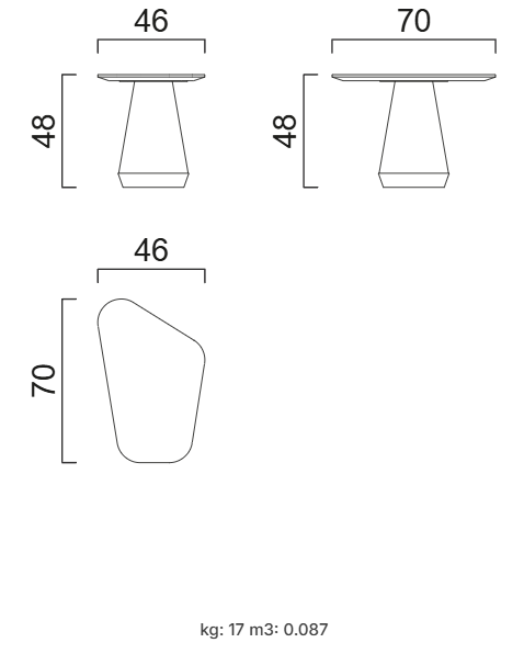 Помощна маса «Arte» - с естествен фурнир