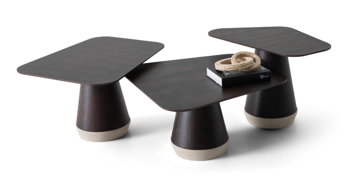 Холна маса «Arte» с естествен фурнир, размер 75х43х60см