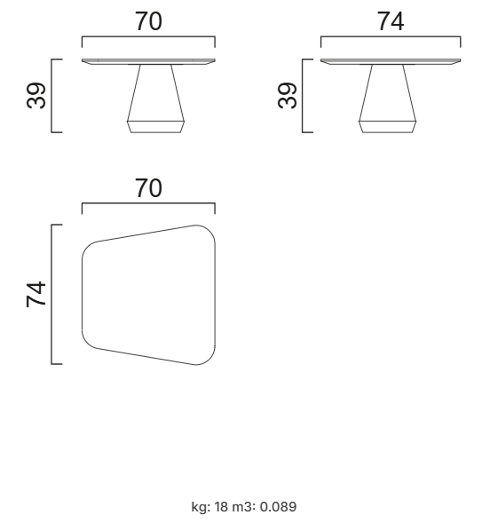 Помощна маса «Arte» - с естествен фурнир