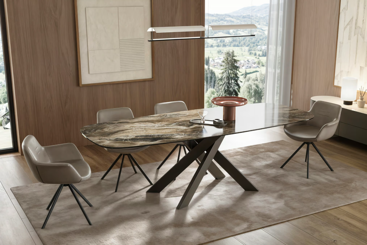 Трапезна маса «Avalon» + керамичен плот, размер 240х75х100см