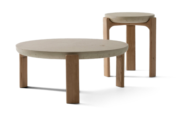 Помощна маса «Bodrum» - с травертин