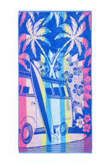 Плажна хавлия «Cannes Retro» памук, кадифе, размер 86х162см