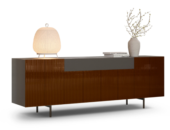 Бюфет «Charm» с релефно стъкло, с две чекмеджета, размер 200х68х50см