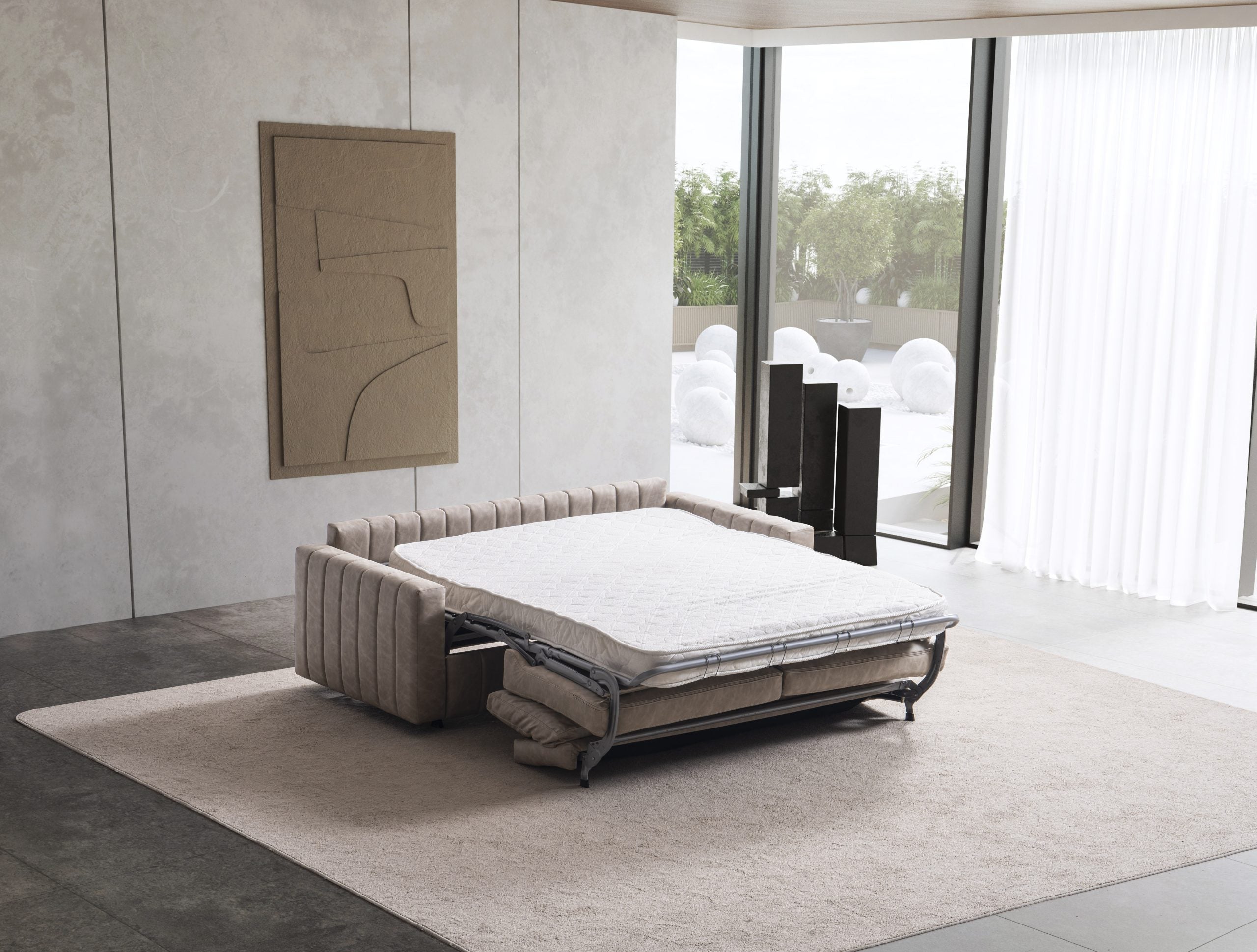 Триместен разтегателен диван - легло «Antik» + 2 декоративни възглавници, ширина 195см