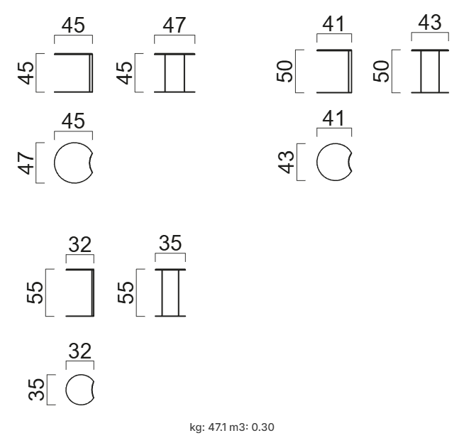 Помощни масички «Dali» - комплект от два броя