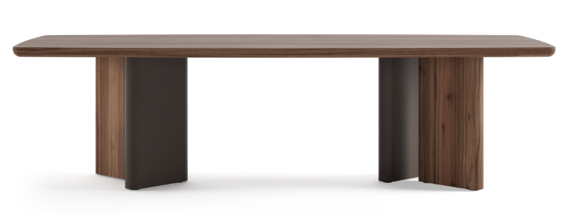 Трапезна маса «Enna» с естествен фурнир и травертин