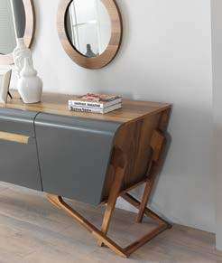 Бюфет «Royal Antracite» с естествен фурнир, размер 215х80х53см