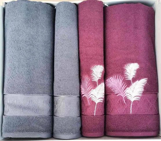 Комплект хавлии «Golden Palm Antrasit-Murdum» - 4 части