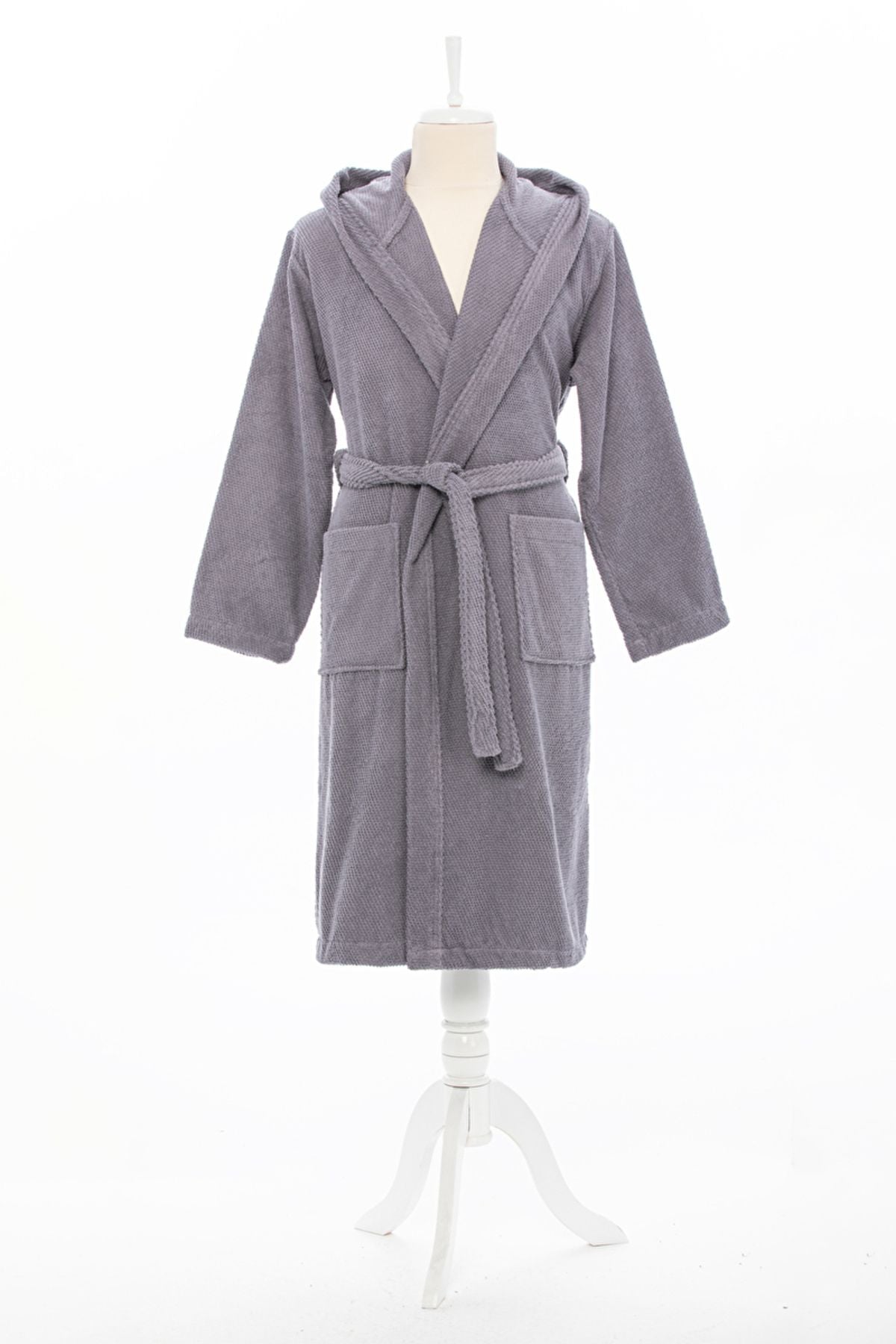 Халат за баня «Fashion Line/Gri» с качулка, размер L