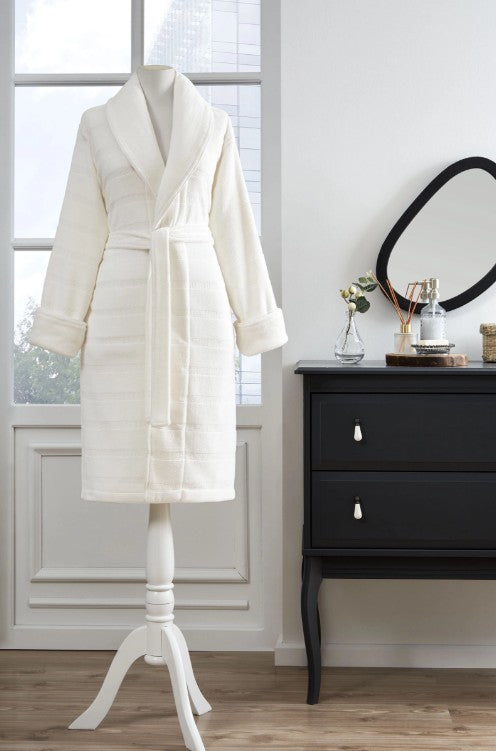 Халат за баня «Sadem Stripe Krem» - размер S/M