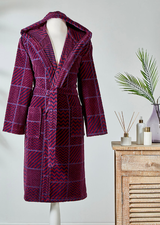 Халат за баня «Hawai Maro/Bordo» с качулка S/M