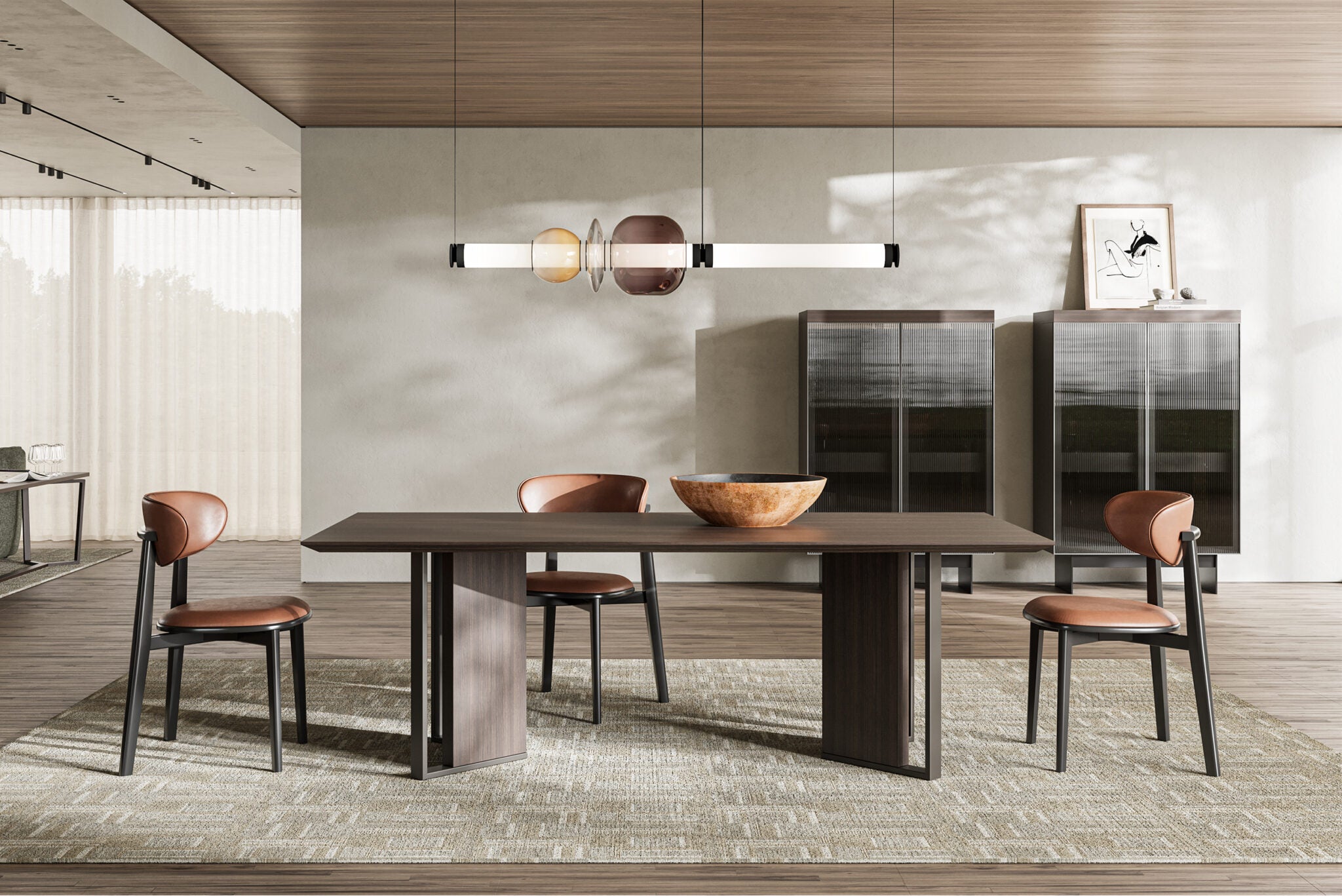 Трапезна маса «Hiro» с естествен фурнир