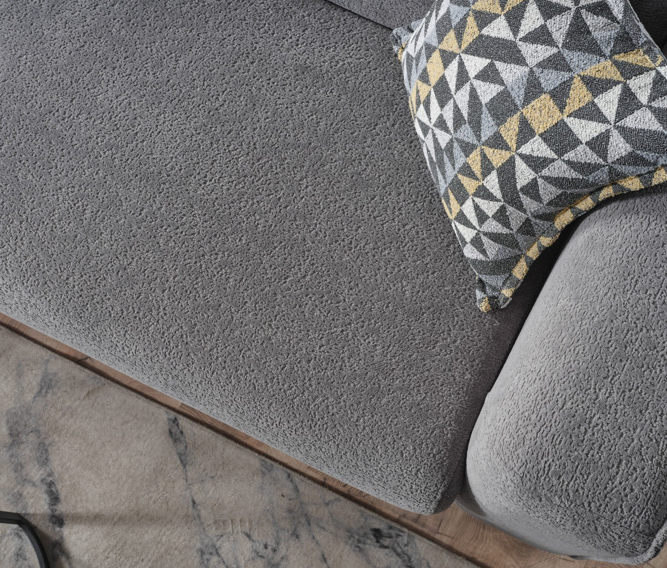 Триместен разтегателен диван «Ibiza» + 2 декоративни възглавници, с място за съхранение, ширина 237см