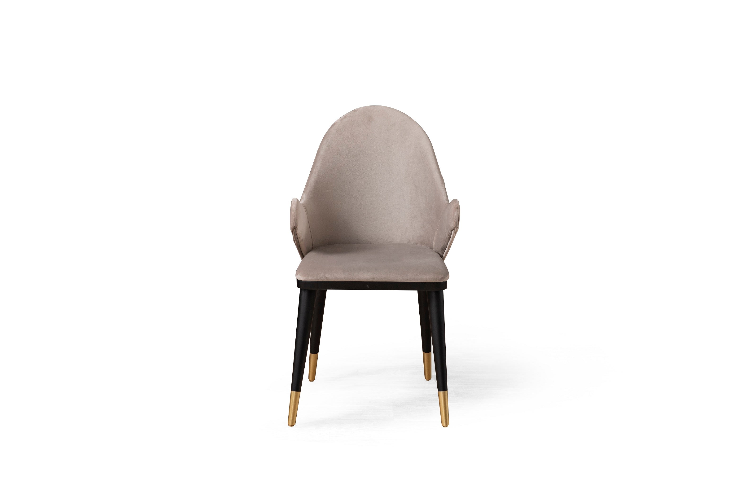 Трапезен стол «Tesla Ecru & Gold» с тапицерия