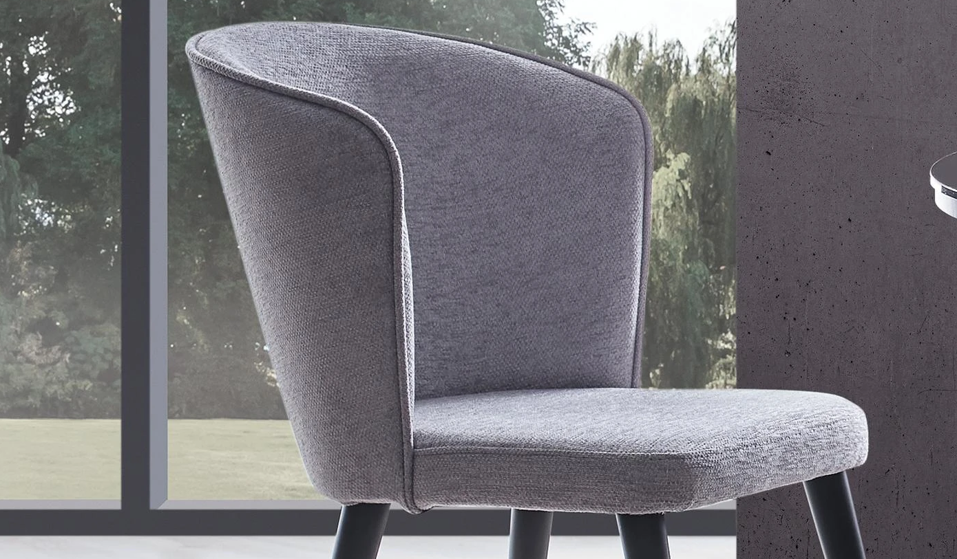 Трапезен стол «Legato Black» с тапицерия