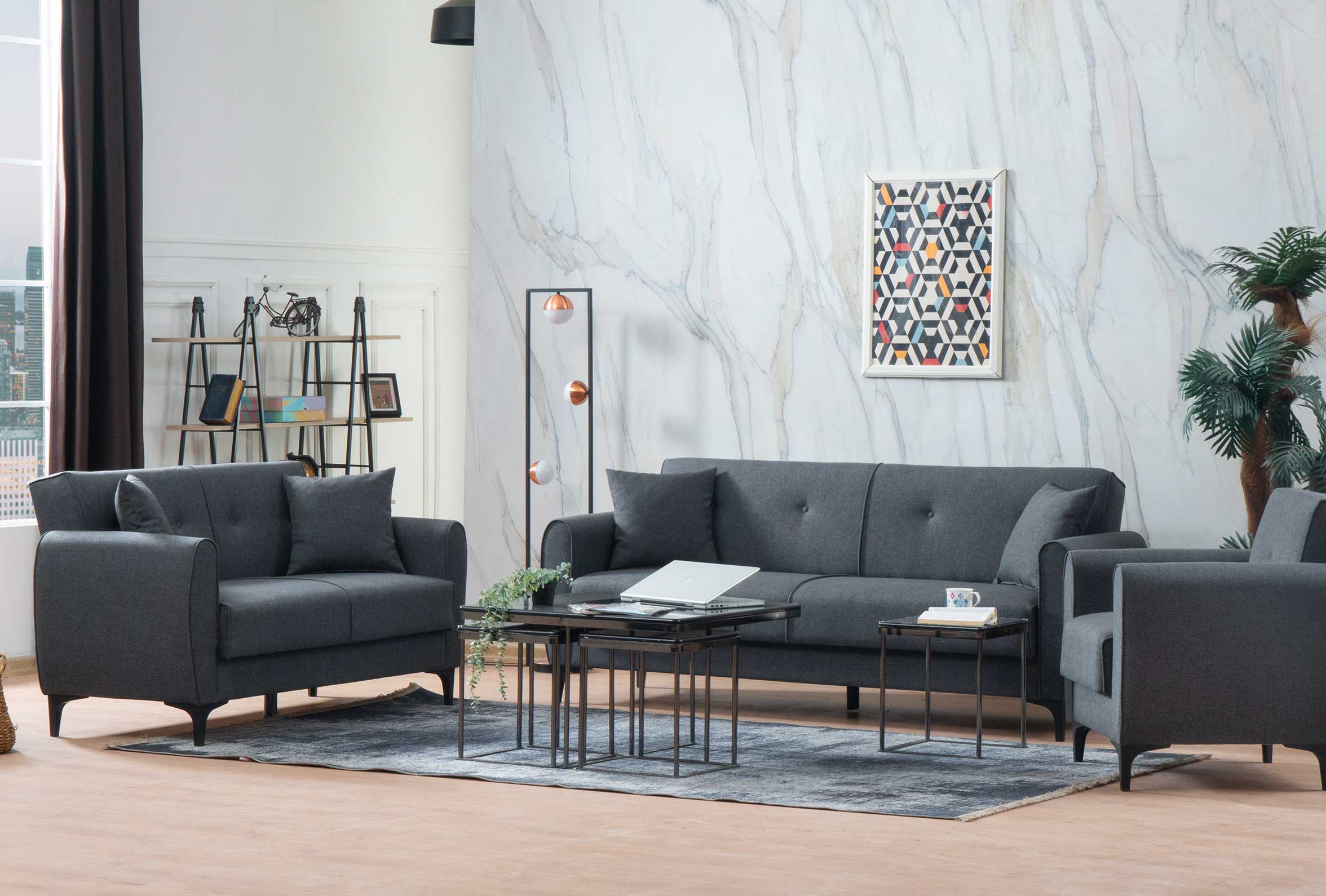 Двуместен разтегателен диван «Leo» - ширина 158см