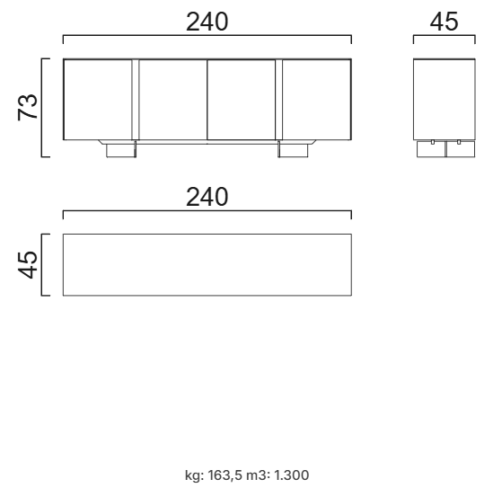 Бюфет «Linus» с керамично покритие