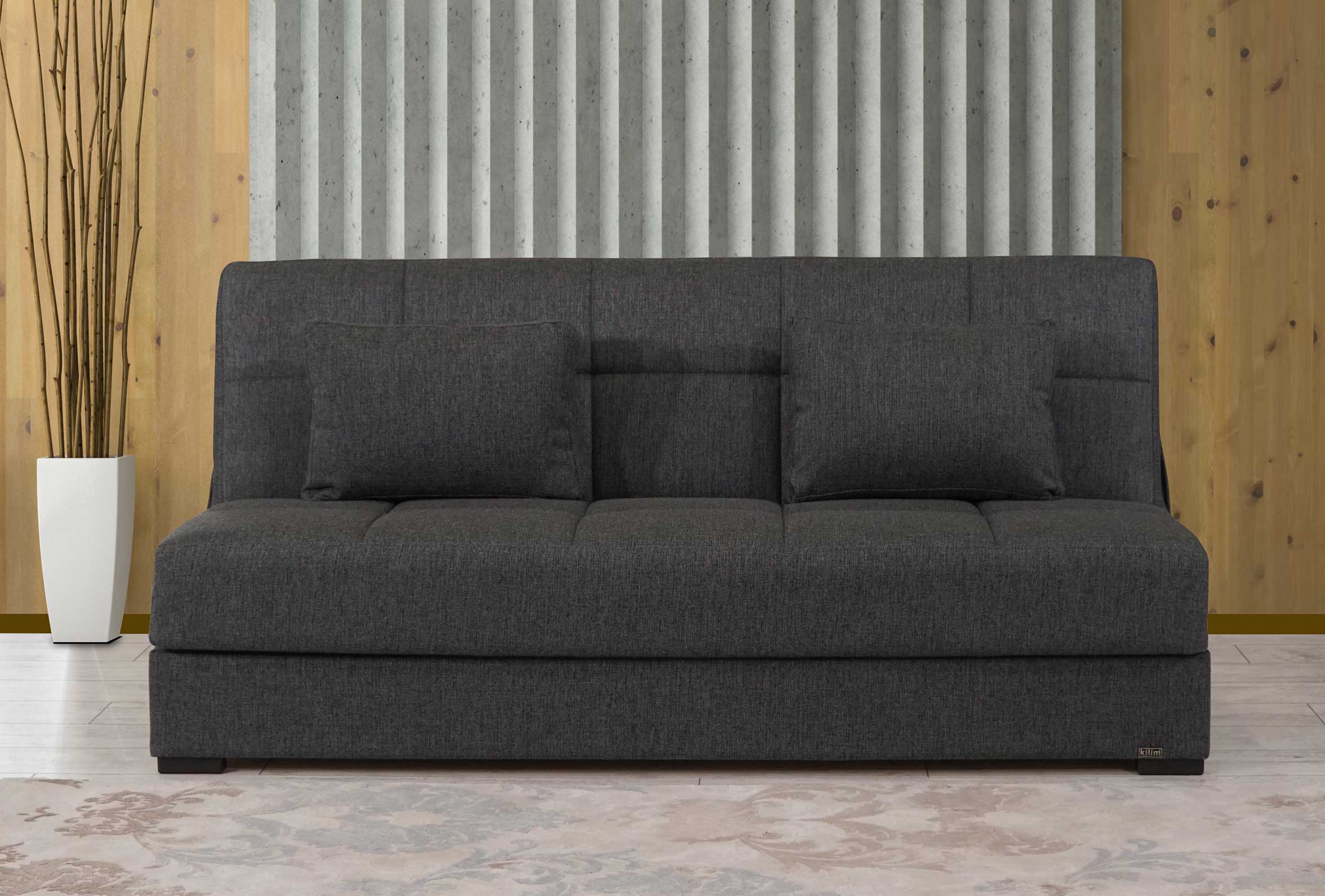 Триместен разтегателен диван «Luna» + 2 декоративни възглавници, ширина 188см