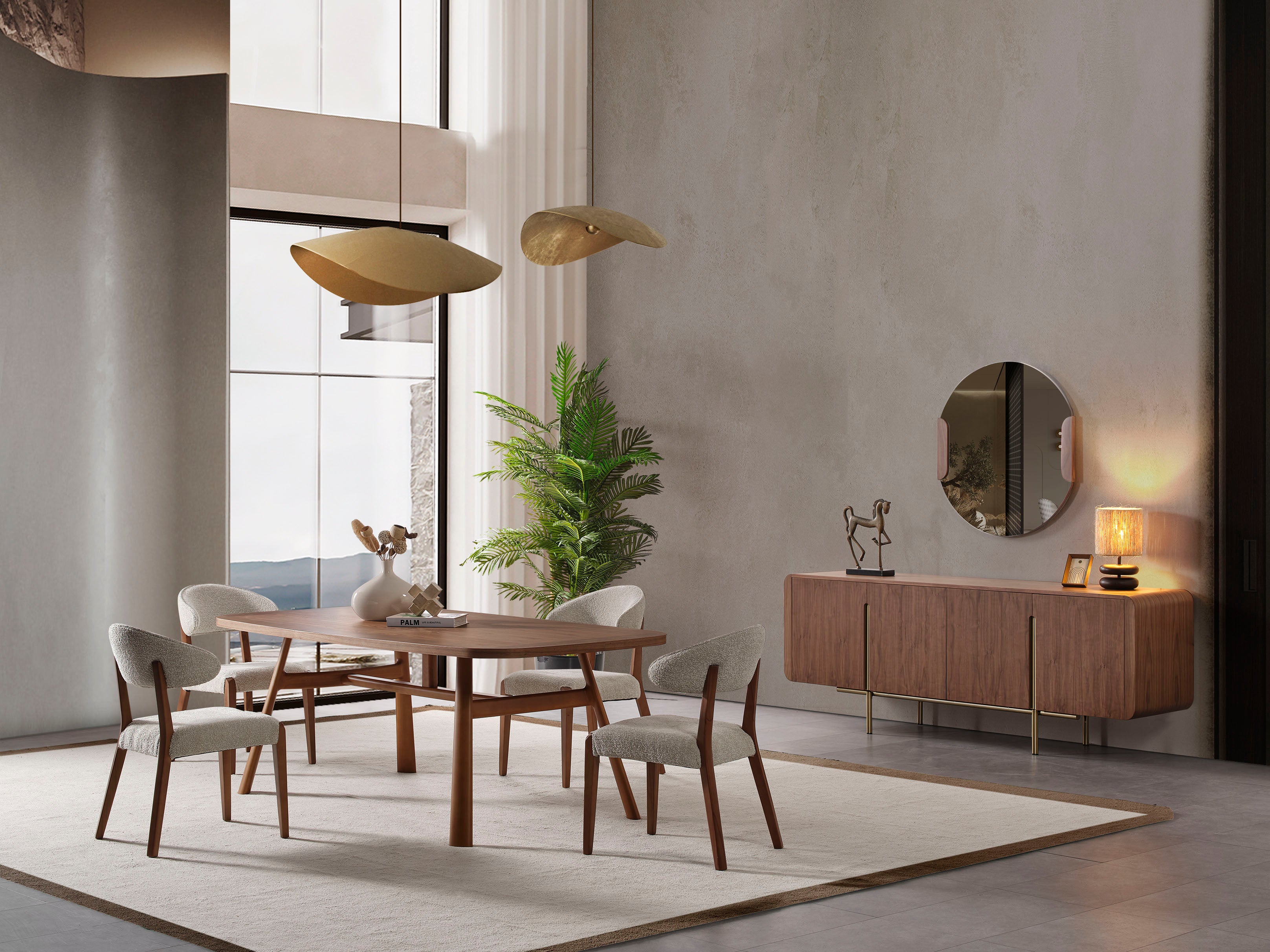 Бюфет «MK 30» + огледало, с естествен фурнир